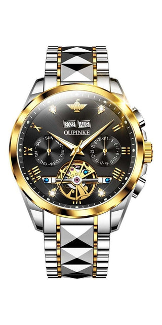 Luxury Automatic Men's Watch with Stylish Stainless Steel Band