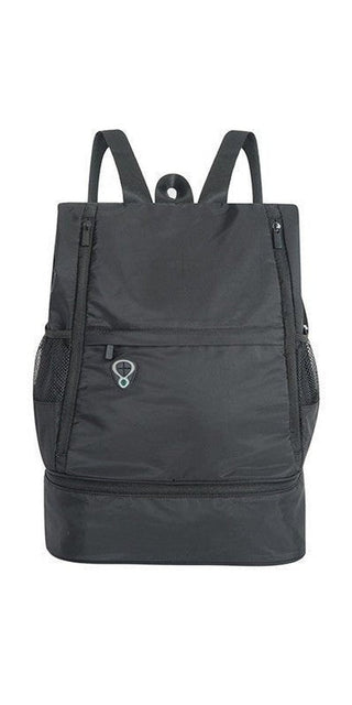 Multipurpose Black Backpack with Innovative Design for Sports and Travel
