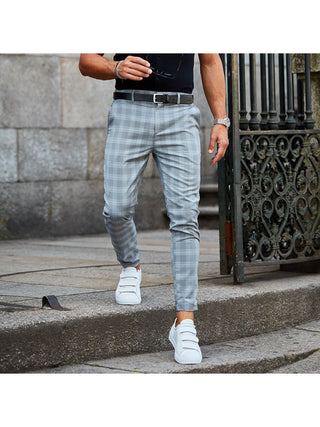 K-AROLE™️ Jeans modernos com revestimento preto para homens