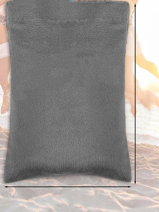 Cozy gray fleece blanket displayed on a neutral background.