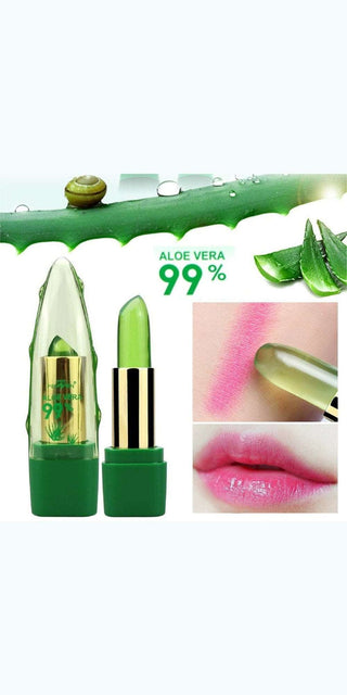 Aloe Vera Moisturizing Lipstick Gloss - Vibrant color, nourishing formula for soft, hydrated lips