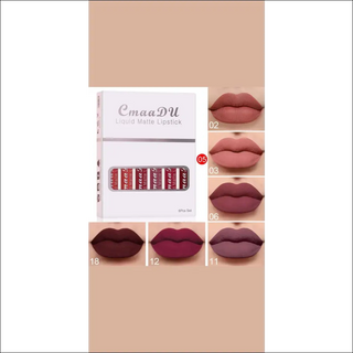 6 Boxes Of Matte Non-stick Cup Waterproof Lipstick Long Lasting Lip Gloss