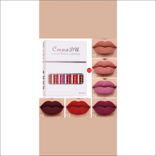 6 Boxes Of Matte Non-stick Cup Waterproof Lipstick Long Lasting Lip Gloss