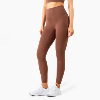 Vibrant fitness leggings by K-AROLE: Comfortable, high-waisted activewear in a stylish brown tone, designed for a sleek, flattering silhouette.