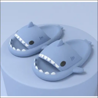 Adult's Slippers Indoor Outdoor Funny Shark Cartoon - K - AROLE