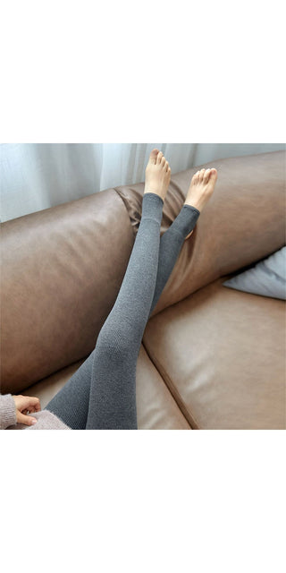 Jambiere cu dungi cu talie înaltă Iarnă caldă groasă Pantaloni din imitație de cașmir cu elasticitate înaltă Pantaloni de femeie slăbiți de fitness