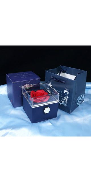 K-AROLE™Exquisite rotierende Rosen-Geschenk box-Bezauberndes Valentinstag geschenk