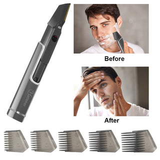 Sleek Portable Shaver with Adjustable Trimmer Heads for Men's Grooming