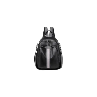 Chic and Versatile Faux Leather Backpack for Women - Black