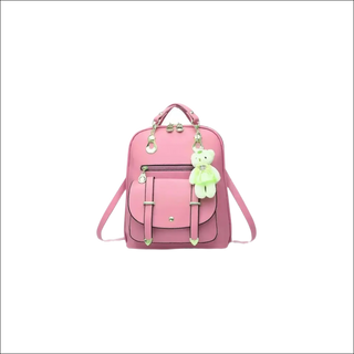 Chic Floral Backpack with Embroidered Details - pink - bags