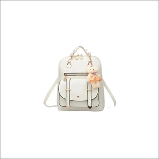 Chic Floral Backpack with Embroidered Details - white - bags