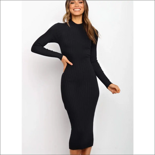 Chic Maternity Bodycon Dress Collection - Black. / L - dress