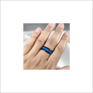 Classic Couture Sapphire Blue CZ Statement Ring - Women’S