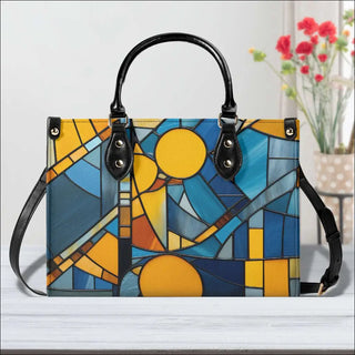 Colorful Floral Printed Handbag with Chic Tote Design - L