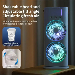 Double - ended Spray Fan Portable Humidifier Fan Air Conditioner Household Small Air Cooler Hydrocooling Portable Air Adjustment - K - AROLE