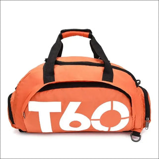 Durable T60 Sports Gym Duffel Bag - Orange