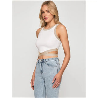 Elegant Cropped Tie-Front Sleeveless Top