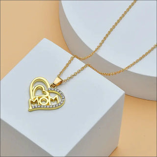 Elegant Diamond Heart Necklace Set - Mother’s Day Gift