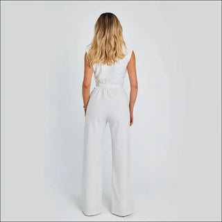 Elegant High-Waist Sleeveless Jumpsuit - Available in Black