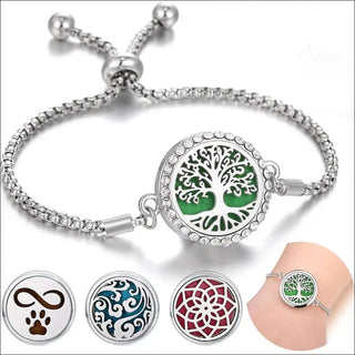 Essential Oil Diffuser Locket Bracelet - Aromatherapy