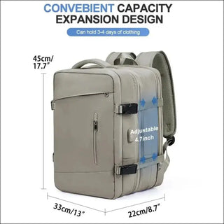 Expandable Waterproof 40L Travel Backpack with USB