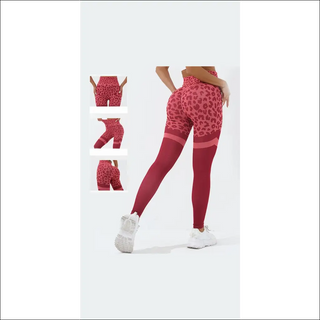 Fashionable Red Leopard Print Activewear Set