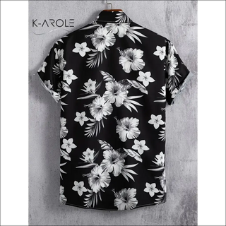 Floral and Tropical Short Sleeve Button Down Shirt from K-AROLE's latest women's athleisure collection