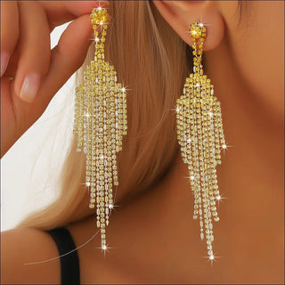 Full Rhinestone Tassel High-grade Affordable Luxury Style