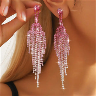 Full Rhinestone Tassel High-grade Affordable Luxury Style