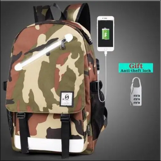 Glow - in - the - Dark Backpack with USB Charging and Anti - Theft Lock - Perfect for Travel and Everyday Use - K - AROLE