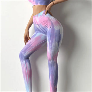 High-Performance Marble Print Activewear Leggings