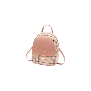 K-AROLE™️ Blush Pink Backpack Purse with Plaid Tassel