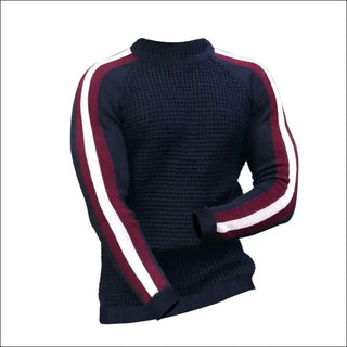 K-AROLE™️ Elegant Burgundy Striped Knit Sweater - clothes