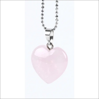 K-AROLE™️ Elegant Rose Quartz Heart Pendant Necklace