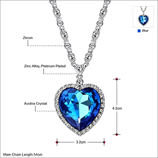 K-AROLE™️ Exquisite Blue Heart Pendant Necklace - bijoux