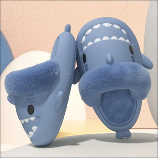 Winter Shark Slippers Detachable Warm Fuzzy Bedroom House