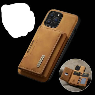 K-AROLE™️ Rugged Leather Wallet Case for iPhone