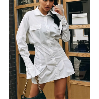 K-AROLE™️ White Belted Robe Dress - M - dress