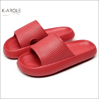 Comfortable K - AROLE™ Plush Slides - Trendy Summer Slip - On Sandals - K - AROLE