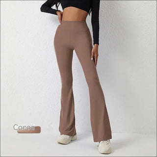 K-AROLE™️ Women’s Chic Flare Leg Yoga Pants - Cocoa