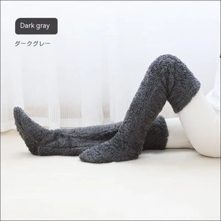 Over Knee High Fuzzy Long Socks Warm Cold Leg Joint