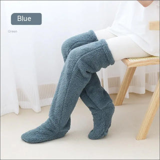 Over Knee High Fuzzy Long Socks Warm Cold Leg Joint