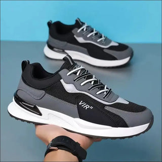 Men’s Color Block Mesh Shoes Fashion Casual Lace-up