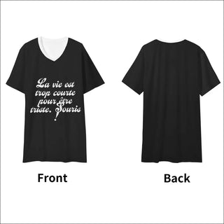 Mens Short Sleeve T Shirt V Neck American Tees