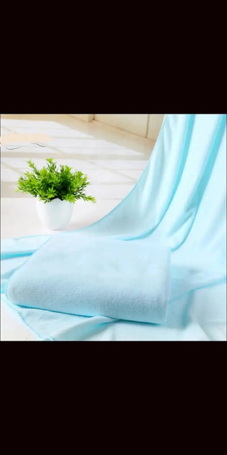 Microfiber bath towel beach - Blue - Bain