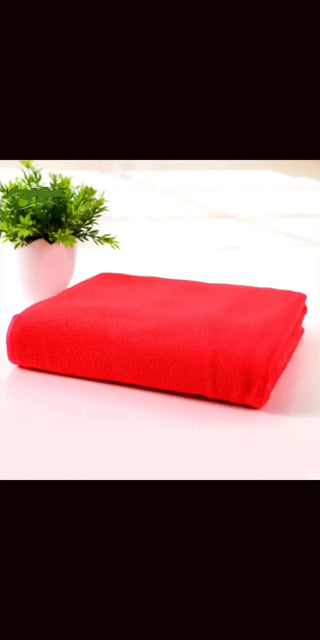 Microfiber bath towel beach - Red - Bain