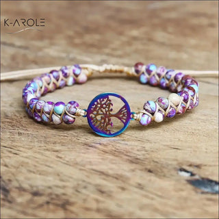 Natural Stone Tree of life bracelets - A190