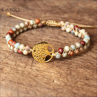 Natural Stone Tree of life bracelets - Shoushan Stone