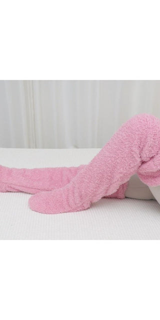 Over Knee High Fuzzy Long Socks Warm Cold Leg Joint