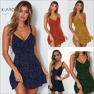 K - AROLE™️ Stunning Polka Dot Mini Dress - K - AROLE